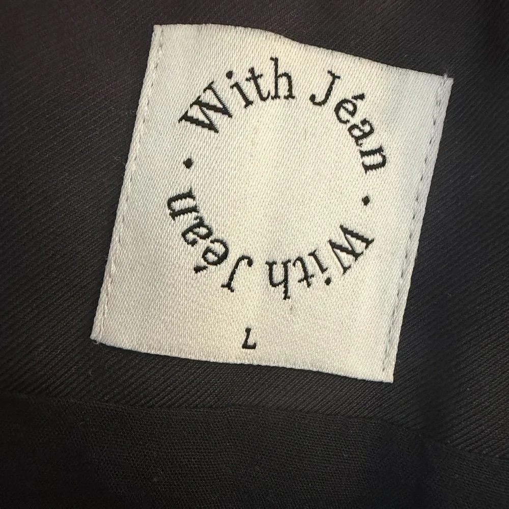 With Jean Black Jasper Mini Skirt With Waist Ties